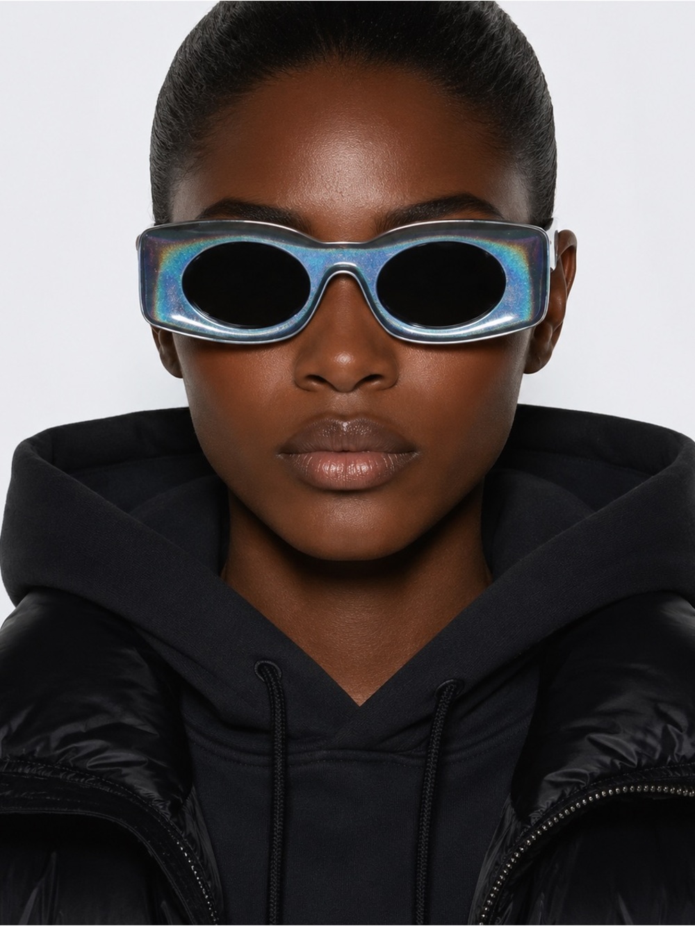 LOEWE PAULA'S IBIZA GRAY IRIDESCENT SUNGLASSES LW40033I